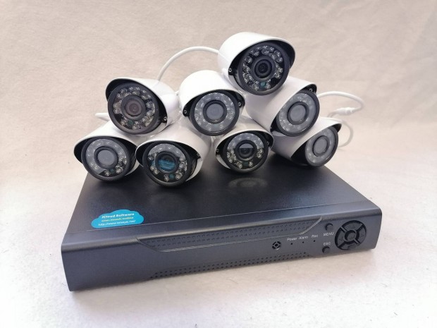 8 Kamerás Kábeles, 4K Kamera Készlet - Kültéri, Infrás Kamera