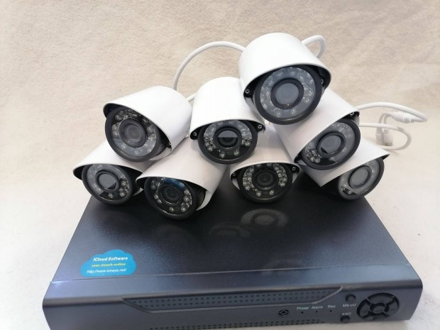 8 Kamerás Kábeles, 4K Komplett Kamera Készlet- Kül- És Beltéri, Infrás