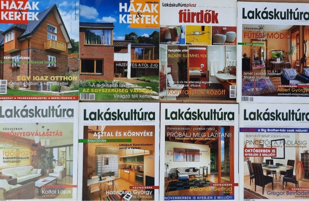 8 darab Hzak & Kertek s Lakskultra magazin elad