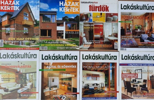 8 darab Hzak & kertek s Lakskultra magazin elad