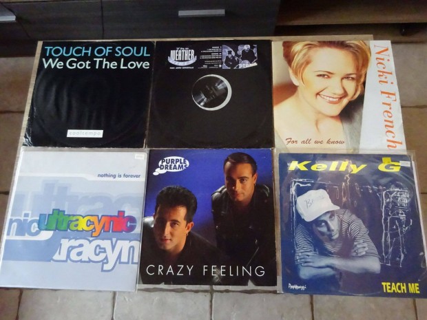 8 db House műfajú bakelit / vinyl Maxi lemez egyben eladó