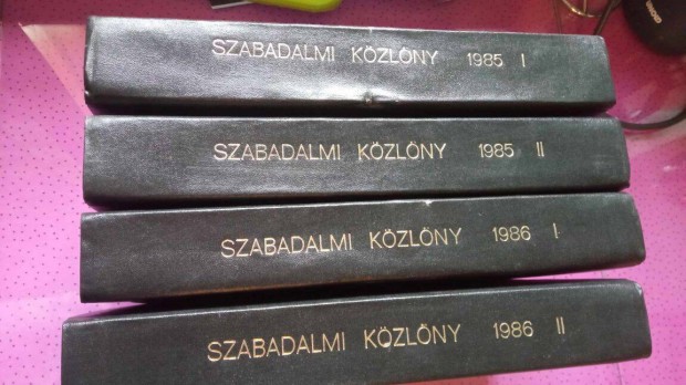 8 db Szabadalmi kzlny 1985-1988 v egytt 8000 Ft