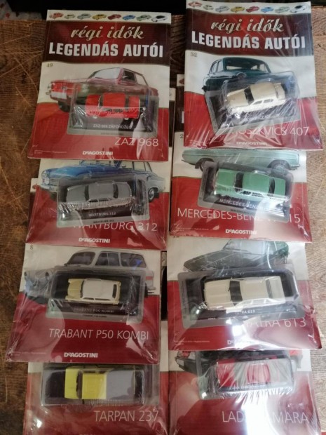 8 db modell , Rgi idk legends auti , Trabant , Lada , Mercedes