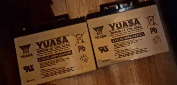 90%os 2db Yuasa NPC38-12-38ah aksi elektromos moped és kocsi