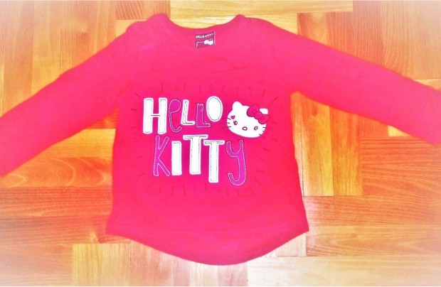 92/98 Sanrio Hello Kitty mintás piros póló felső ikreknek is 2