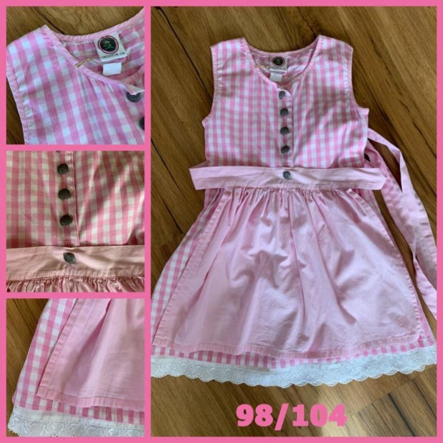 98/104-es rzsaszn kocks Kislny Dirndl ruha