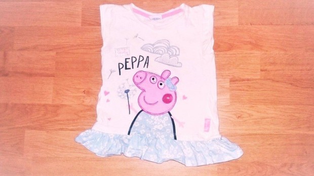 98 Tu Peppa Pig cuki Peppa malac mintás flitteres fodros 3D-s ruha