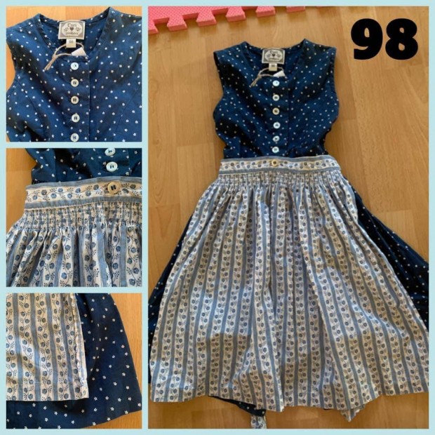 98-as sttkk hossz Kislny Dirndl ruha