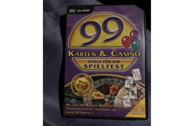 99 kártya és casino pc Cd,német számítógépes játék 3000 Ft