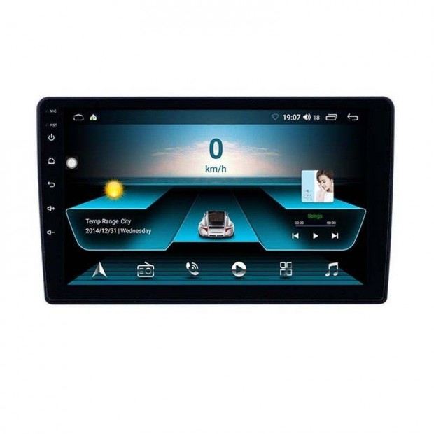 9" 1DIN android fejegység Peugeot gépjárművekhez, tolatókamerával