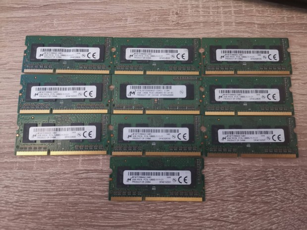 9 darab RAM egyben Micron 2GB DDR3 1600MHz MT4KTF25664HZ-1G6E1