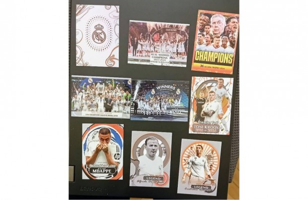 9 darab Real Madrid 2024 focis krtya Fantop szett Ronaldo Mbapp