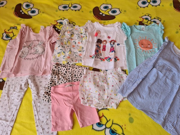 9 db-os H&M-es 92-es kislány nyári ruha csomag