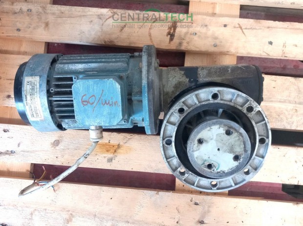 ABB 1,5 kW villanymotor, kimenő fordulat 60 r/min hajtóművel/ct2183