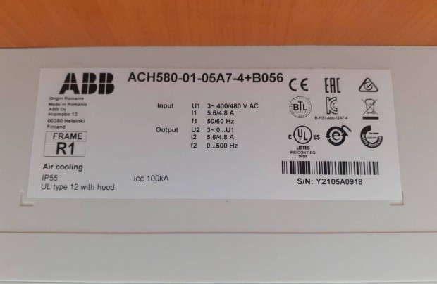 ABB ACH 580-01-05A7-4 frekvenciavlt