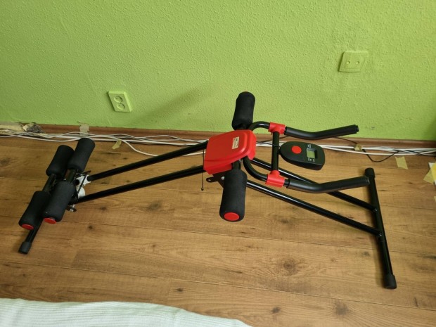 AB VER99CAL kar ás hasizom erősítő, edzőgép, fekete-piros
