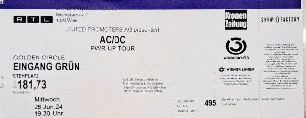 AC/DC Bcs, 06.26, Kiemelt lljegy, szmlval (Eventime)