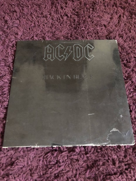 AC/DC Black In Black LP, bakelit lemez