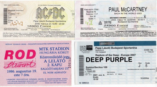 AC/DC, Deep Purple, Paul Mccartney, Rod Stewart Koncertjegy