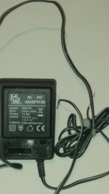 AC-DC adapter MW-108 3-12V 500mA