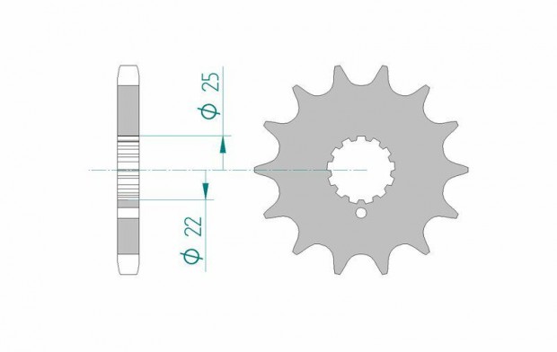 AFAM Acél Standard Első Lánckerék 24504 - 530
