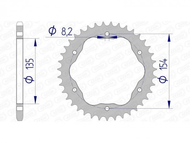 AFAM Alumnium Ultraknny Kemny Anodizlt Hts Lncszem 51804 - 520