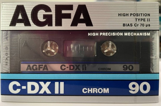 AGFA C-DX II 90 chrom 1987 bontatlan, j magnkazetta, audio kazetta