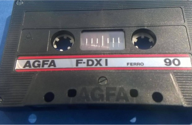 AGFA F-DX I 90 retro audio kazetta , 1987-89 , bels papr nlkl