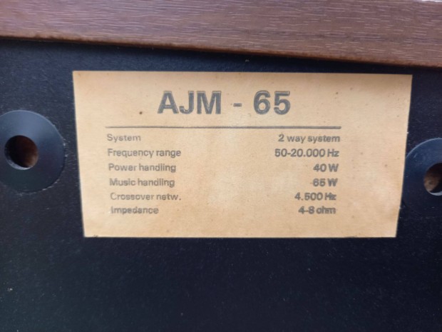 AJM-65 hangfalpr elad vagy cserlhet