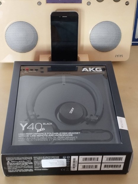 AKG Y40 fejhallgat, beptett mikrofon, original. Ajndknak is!