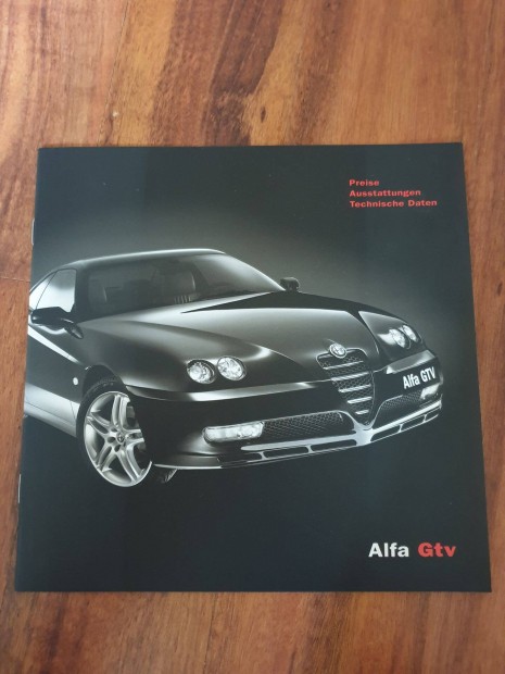 ALFA GTV Gyri rlista Felszereltsg Technikai Adat Prospektus 2003
