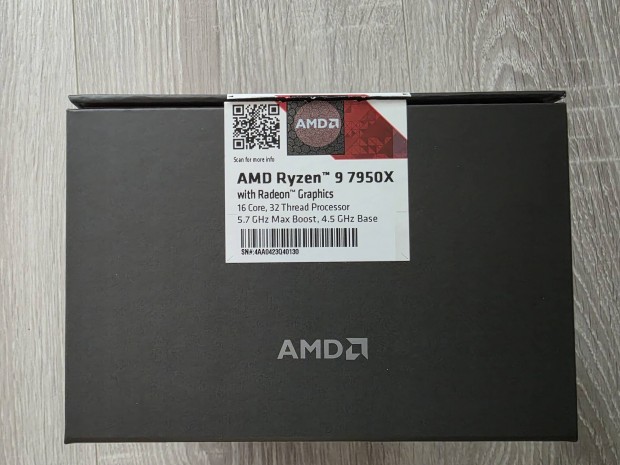AMD Ryzen 9 7950X processzor garanciával