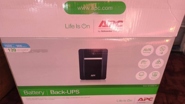 APC Back UPS, 1600VA, 900W