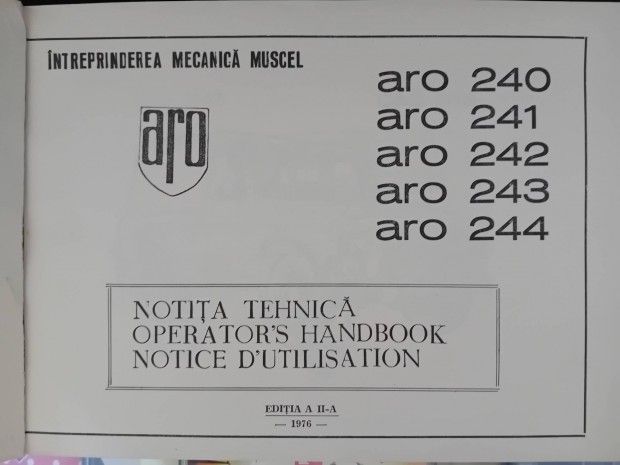 ARO gy�ri g�pk�nyv utas�t�s