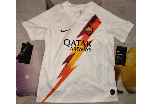AS Roma fehér eredeti Nike új, címkés 2019-20 gyerek mez (116-122)
