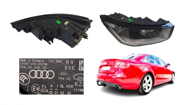 AUDI A1 8X jobb első fényszóró cikkszám 8XA941004