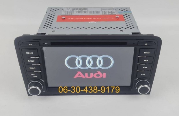 AUDI A3 Android autrdi fejegysg gyri helyre +Carplay