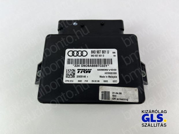 AUDI A4 B8 (8K2) Kézifék vezérlő modul (8K0907801D, 8K0907801C)