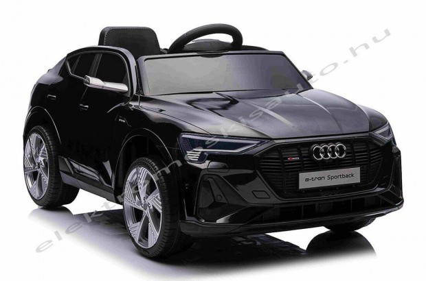 AUDI E-Tron 12V fekete 1 személyes eredeti elektromos kisautó