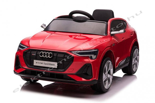 AUDI E-Tron 12V lakk piros 1 személyes eredeti elektromos kisautó
