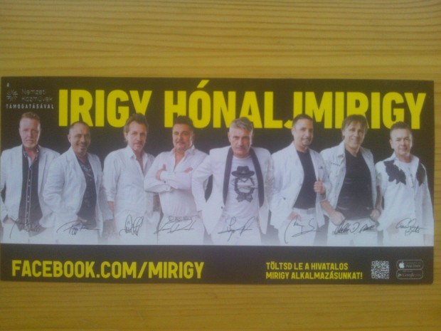 A 30+ ves Irigy Hnaljmirigy dediklkrtyja, autogramkrtya!!