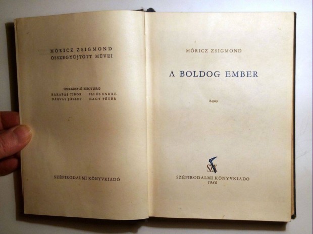 A Boldog Ember (Mricz Zsigmond) 1960 (8kp+tartalom)