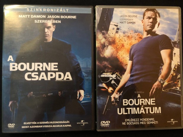 A Bourne csapda + A Bourne ultimtum (2db, Matt Damon) DVD