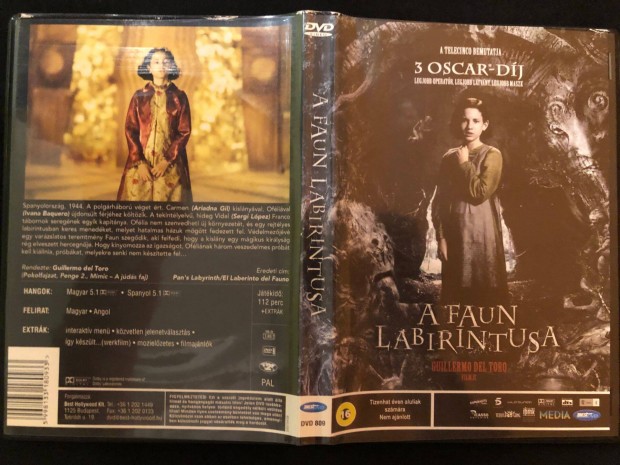 A Faun labirintusa (karcmentes, Guillermo Del Toro) DVD