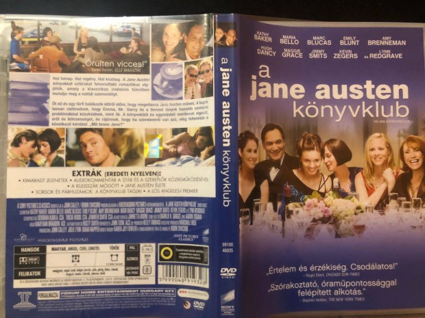 A Jane Austen knyvklub (karcmentes, ritkasg, Kathy Baker) DVD
