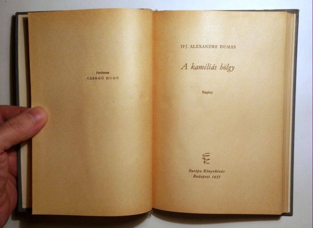 A Kamlis Hlgy (ifj. Alexandre Dumas) 1957 (8kp+tartalom)