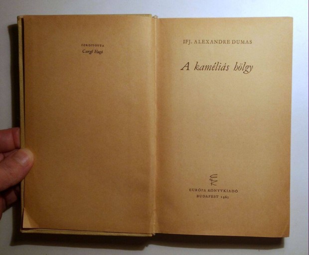 A Kamlis Hlgy (ifj. Alexandre Dumas) 1965 (8kp+tartalom)