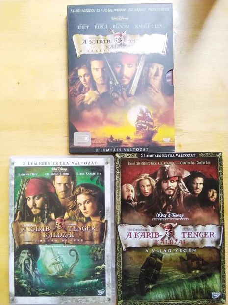 A Karib - tenger kalózai 1-2-3 duplalemezes dvd Johnny Depp 