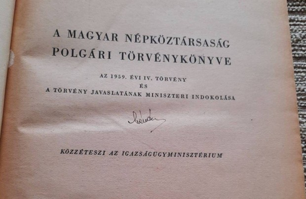 A Magyar Npkztrsasg polgri trvnyknyve, 1959