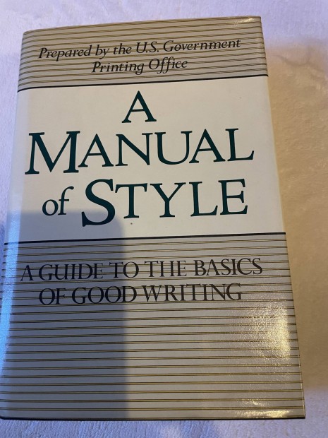 A Manual of Style angol nyelv knyv